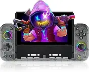 ADHJIE Switch Controller for Nintendo Switch/OLED, RGB LED Light Wireless Switch Pro Controller for Nintendo Switch, Full Size Wireless Switch Joypad Controller, Dual Vibration, Black