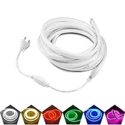 20m 65.6ft Waterproof LED Neon Tube Rope Strip Light SMD 2835 Flexible for Outdoor Halloween Christmas Decorative Lighting AC220V-240V