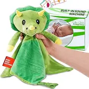 Love By Emi - White Noise & Lullaby Plush Green Dinosaur - Portable - Machine Washable - Helps Reduce Night Time Wake Ups - Create Easy Sleep Routine
