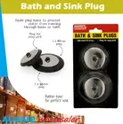 2pcs BLACK COLOR Bath Sink Plug Hand Basin Vanity Plug Bathroom Kitchen