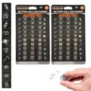60 Set Assorted Super Alkaline Watch Button Cell Coin Batteries Freshly Made New