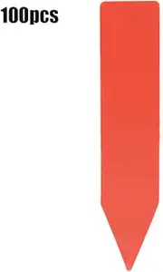 Jerliflyer 100pcs Plastic Plant Name Tag Flower Label Marker Seed Name Stake Tags Nursery Seedling Tags for Garden Potted Herbs Flowers Vegetables(RED)