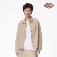 在飛比找momo購物網優惠-【Dickies】女款沙白條紋純棉雙色拼接風格外套｜DK01