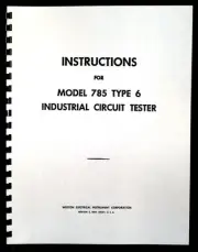 Weston 785 type 6 Industrial Circuit Tester Manual