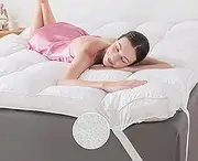 WhatsBedding 3 Inch Memory Foam Mattress Topper King Size for Pressure Relief, Fluffy & Soft Shredded Memory Foam Filled Pillow Top, 4 Anchor Elastic Bands, 1700GSM, 78x80in