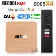 Mecool KM6 ATV Amlogic S905X4 AV1 4G 64G Android 10 Smart TV Box 2.4G 5G WiFi 6