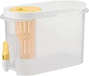 Beverage Containers 4L/135OZ Beverage Dispenser, Plastic Drink Dispenser with Lid, Large Capacity Fridge Kettle for Beer Juice, Buffet Drink Machine Gift