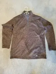 NWT Eddie Bauer Mens Large 1/4 Zip Long Sleeve Mahogany Fleece Pullover
