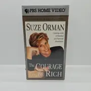 The Courage To Be Rich - Suze Orman (VHS, 1999) PBS Home Video