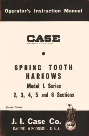 Case L 2 3 4 5 6 Spring Tooth Harrow Operators Manual