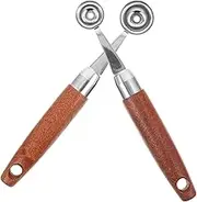MAGICLULU Stainless Fruit Baller Ice Cream Scoop Retro Cookie Scoop Melon Baller 2pcs Set for Desserts Salads