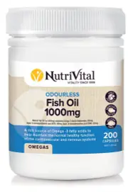 Nutrivital Odourless Fish Oil 1000mg | 200 capsules