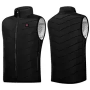 Electric Vest Heated Jacket USB Thermal Warm Heat Pad Winter Body Warmer Unisex 4XL