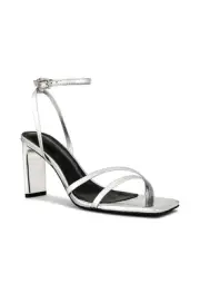 Revolve Tony Bianco Corso silver heel sandal size 5 NIB $170 msrp