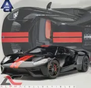 AUTOART 72945 1:18 FORD GT 2017 (SHADOW BLACK/ORANGE STRIPES) SUPERCAR
