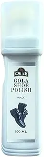 [Color Zebra] Quick Gola School Shoe Polish 100 ml (Black) - Polish for School Shoes, Synthetic Leather, Gola Shoes, PU shoes, Black, Free Size