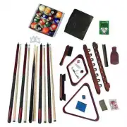 Classic Deluxe Wooden Mahogany Finish Billiards Pool Table More Accessories Kit