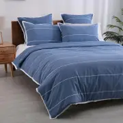 Jason Calista Indigo Quilt Cover Set Super King