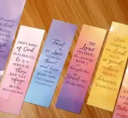 30 PC Bookmark Set Inspirational Scripture Religious 1.5" x 6" New Free Ship 77