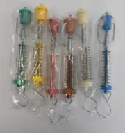 Sciencent Set of 6 Spring Balance Hanging Spring Scale Set Clear Plastic