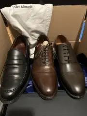 Allen Edmonds Men's 8D 3 PAIRS: CARLYLE McGRAW BRADY Oxfords Loafers Dainite