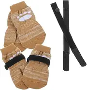 TOGEVAL 4pcs Pet Socks Breathable Paw Protectors Dog Socks Puppy Accessories Adorable Paw Protectors Wear-Resistant Cotton Socks Reusable Paw Protectors Washable Paw Protectors Paw Socks