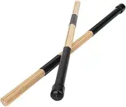 HAMPPLIES Bamboo Drum Brush Sticks for Jazz and Folk Music Rod Design for Lighter Lower Volume Playing for Musicians Seeking Versatile Sound Control