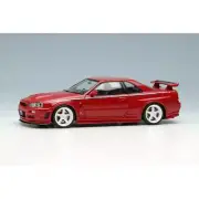 Em436C 1/43 Nissan Skyline Gt-R Bnr34 Nismo R-Tune Active Red Resin Cast Mini Ca
