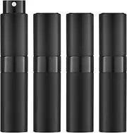8ML Atomizer Perfume Spray Bottle for Travel (3 PCS) Empty Cologne Dispenser, Portable Sprayer for Men and Women (Black, Silver, Blue)
