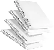 Labkiss Dot Grid Notebook Spiral, A5 Dotted Bullet Grid Journals Bulk, 80 Sheets per Book, Thick Paper Travel Journal Set for Travelers, Students, Office, Wirebound Diary Planner, 5.7x8.3 inch, 4 Pack