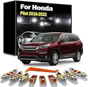 17Pcs LED Interior Door Indoor Light Kit, For Honda Pilot 2016 2017 2018 2019 2020 2021 2022 Car Map Roof Trunk Bulbs
