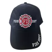 Black Fire Department Hat