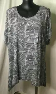 AUTOGRAPH "LEAF PRINT" HILO STRETCH TUNIC TOP SIZE 22-NEW STOCK JUST IN!!!!