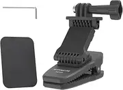 Zephyrona Action Camera Backpack Clip for Action 5Pro, 360-degree Magnetic Backpack Clip for Insta360 X5, Stretchable and Foldable Stand Action Camera Accessory