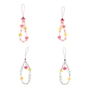 Kakao Friends Biz Strap Heart & Pearl Pink Choonsik Bag Phone Charm Accessory