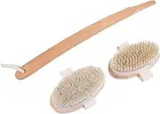 Baluue Shower Brush Tool Long Handle Brush for Back Scrubber Bathing Massager Natural Skin Massager for Body Cleaning