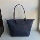 Longchamp Le Pliage Tote Bag Navy Large A4 Size Lightweight Nylon Authentic