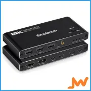 Simplecom 2-Port USB-C KVM Switch 8K Docking