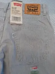 Levi's Youth/Kids Unisex 513 Slim Straight Pants Size16 (28x28) Gray Jeans NWT