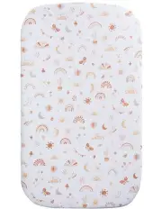 [LIVING TEXTILES] Bedside Sleeper Fitted Sheet Bohemian Bliss 1 Pack in White