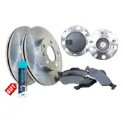 Rear Wheel Bearing Hub Assembly + Brake Rotor Pad Kit for Kia Sportage QL 16-17