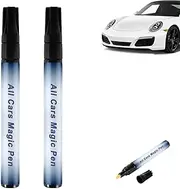 All Cars Magic Pen for Car Scratches, Magic Car Scratch Removal Pen, Quick Fix for Scratches and Paint Damage, Weatherproof Touch Up Paint Pen (2 Pcs)