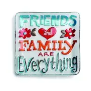 DEMDACO Friends and Family Square Plate, Multicolor