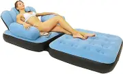 Kezvmhy Air Sofa - Foldable Portable Inflatable 2-Layer Sofa, Outdoor Adult Lazy Sofa Inflatable Bed Convenient Folding Recliner