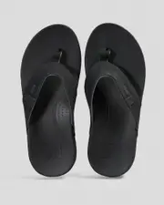 [Reef] Reef Men's Cushion - Spring Flip Flops Slippers in Black/Grey Size 09 09 Black/Grey