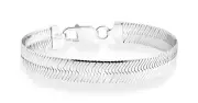 Miabella 925 Sterling Silver Italian Solid 10mm Flat Herringbone Link Chain B...