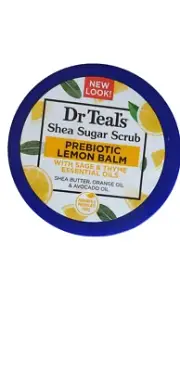 2-Pack Dr Teal's Shea Sugar Scrub Prebiotic Lemon Balm Shea Butter & Orange Oil