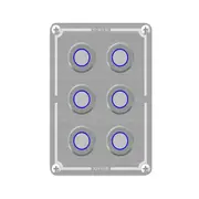 [Powertech] 6-Way Stainless Illuminated Switch Panel (Blue)