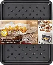 Wilton Perfect Results Toaster Oven Baking Sheet Pan & Crisper Tray, 2-Piece Baking Set, Black, Steel