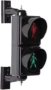 SHHUAOIL Traffic Light 100mm Pedestrian Traffic Light with 500M Remote Control All In One Design Waterproof Used for School Entrances Crossing Roads (Standard Version,12v)